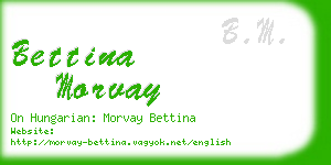 bettina morvay business card